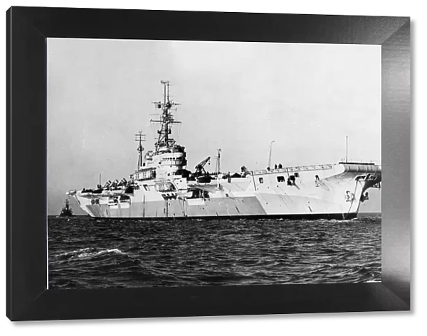 The Royal Navy Colossus class light fleet carrier HMS Glory during the Second World War