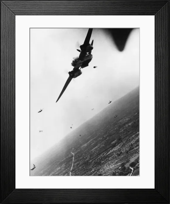 Framed Print : Bostons attack Naval stores at Rennes. A reconnaissance photo of the target Framed Print : Bostons attack Naval stores at Rennes. A reconnaissance photo of the target