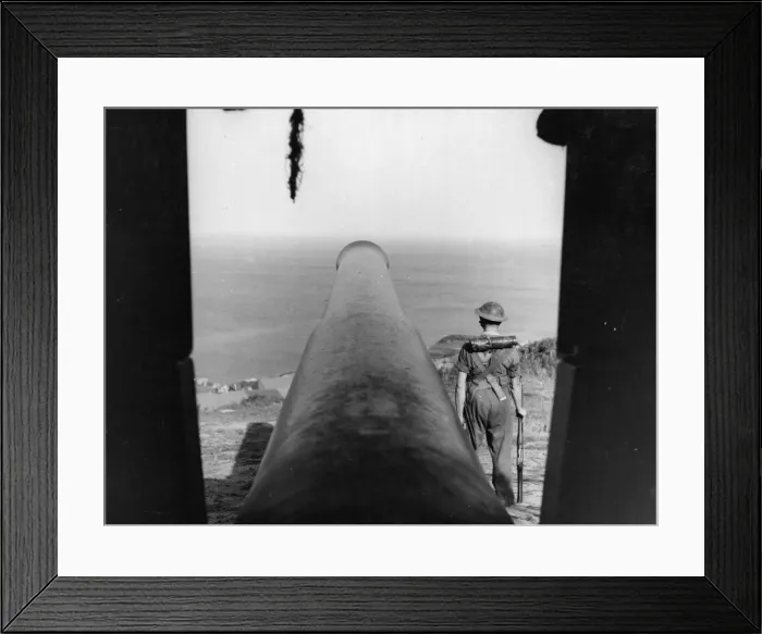 Framed Print : Constant exercises by night and day keep the coastal defence batteries of the Royal Framed Print : Constant exercises by night and day keep the coastal defence batteries of the Royal