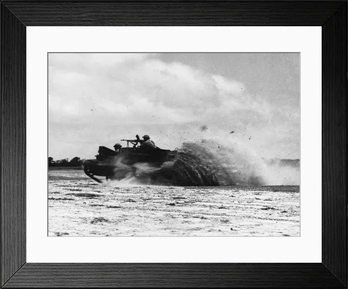 Framed Print : Marines in Ceylon train for battle. The 11th Battalion Royal Marines battle course