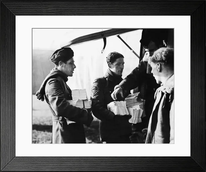 Framed Print : Men of the R. A. F. who took part in recent reconnaissance flight to Vienna and Prague Framed Print : Men of the R. A. F. who took part in recent reconnaissance flight to Vienna and Prague