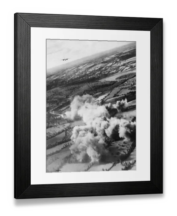 Framed Print : Taken during an attack by Bostons of the Lorraine French Squadron on the Mur De Framed Print : Taken during an attack by Bostons of the Lorraine French Squadron on the Mur De