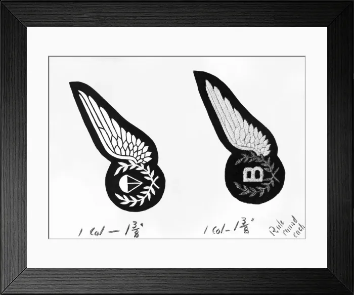 Framed Print : The new badges to be worn by navigators and Bomb Aimers of the R. A. F
