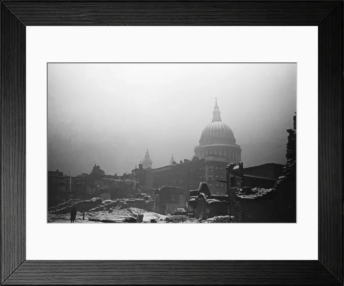 Framed Print : Bomb damage in Central London after a German Air Raid during The Blitz Framed Print : Bomb damage in Central London after a German Air Raid during The Blitz