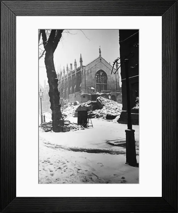 Framed Print : Bomb damage in Central London after a German Air Raid during The Blitz Framed Print : Bomb damage in Central London after a German Air Raid during The Blitz