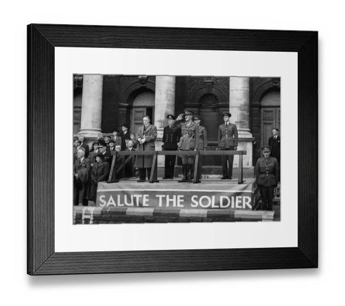Framed Print : Swansea Salute The Soldier Week Circa June 1944. Salute the Solider Week