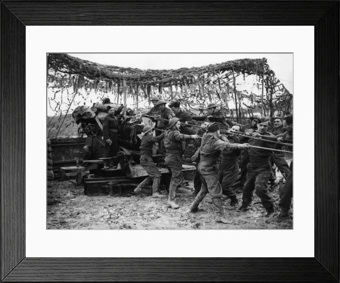 Framed Print : Picture taken at a battery in the Eastern Command, which is manned entirely by Framed Print : Picture taken at a battery in the Eastern Command, which is manned entirely by