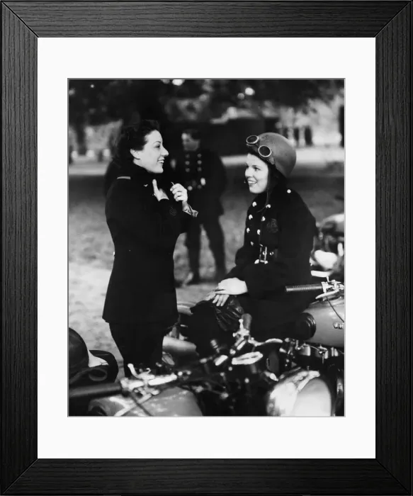 Framed Print : Civil Defence stand down in Hyde Park. Picture Shows. Leading fire woman Miss W. E Framed Print : Civil Defence stand down in Hyde Park. Picture Shows. Leading fire woman Miss W. E