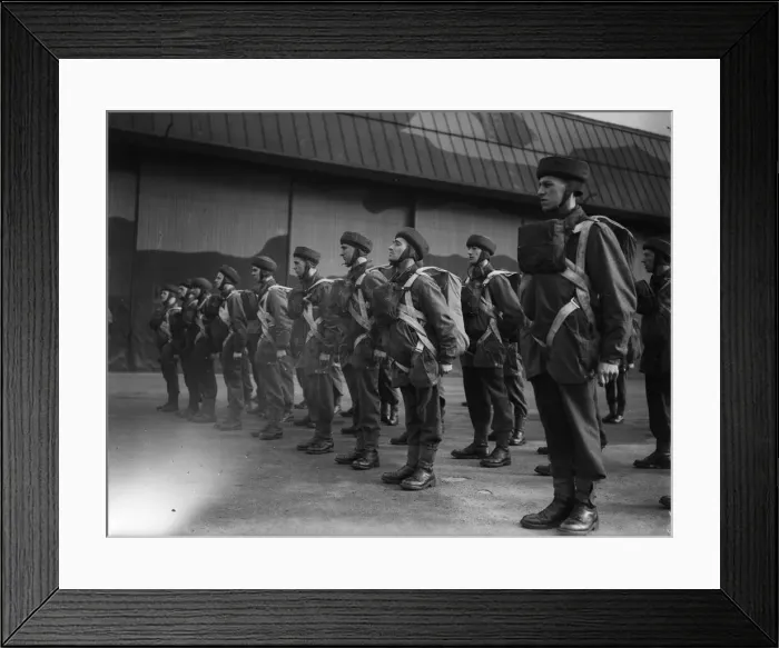 Framed Print : Paratroop Training in Manchester. England. World War Two Framed Print : Paratroop Training in Manchester. England. World War Two