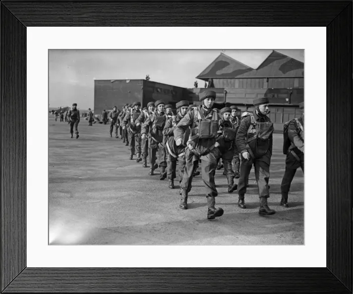 Framed Print : Paratroop Training in Manchester. England. World War Two Framed Print : Paratroop Training in Manchester. England. World War Two