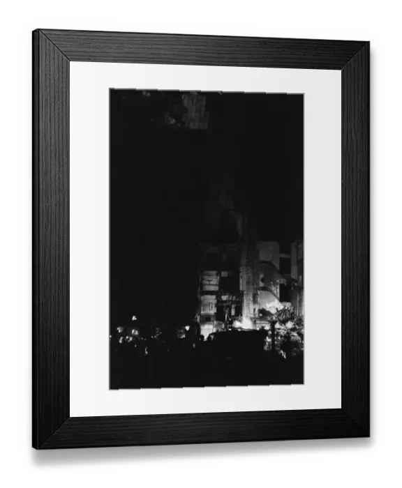 Framed Print : V2 Rocket strike on Duke Street during Second World War. 11th December 1944
