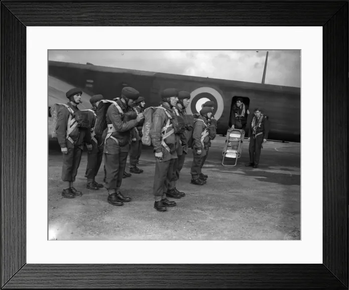 Framed Print : Paratroop Training in Manchester. England. World War Two Framed Print : Paratroop Training in Manchester. England. World War Two