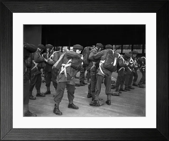 Framed Print : Paratroop Training in Manchester. England. World War Two Framed Print : Paratroop Training in Manchester. England. World War Two