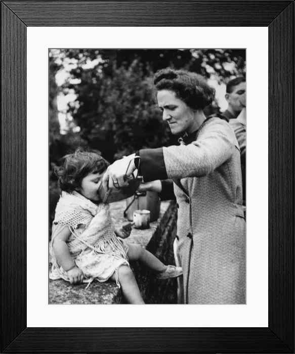 Framed Print : Many of these French refugees had not eaten for three or more days Framed Print : Many of these French refugees had not eaten for three or more days