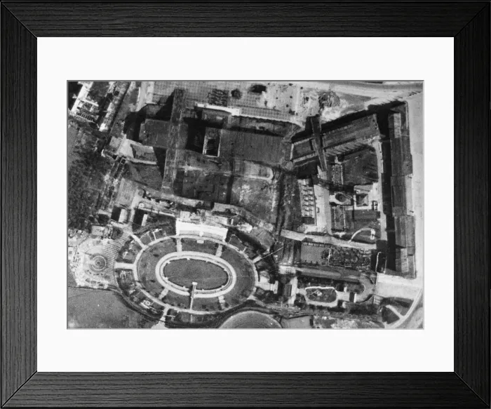 Framed Print : RAF Photo Reconnaissance image of the damage inflicted on the Charlottenburg short wave Framed Print : RAF Photo Reconnaissance image of the damage inflicted on the Charlottenburg short wave