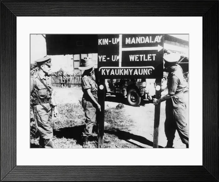 Framed Print : A signboard pointing the way to the 14th Armys immediate objective Framed Print : A signboard pointing the way to the 14th Armys immediate objective