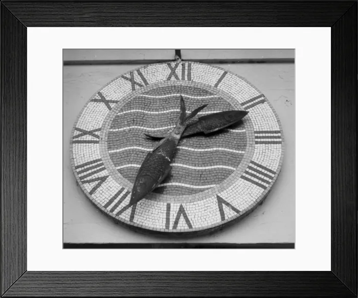 Framed Print : Trentham lido fish clock which sat above swimmers Page 50 TWWW Potters Holiday Framed Print : Trentham lido fish clock which sat above swimmers Page 50 TWWW Potters Holiday