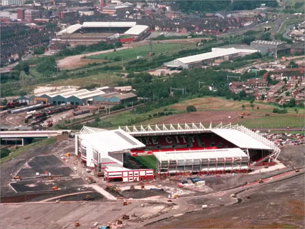 Pictured is an aerial photograph of Both the Victoria Ground