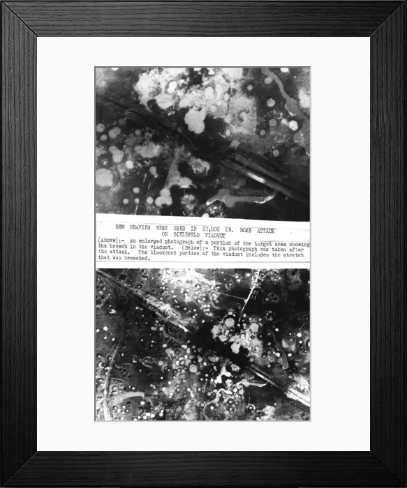 Framed Print : RAF Photo Reconnaissance image of the Bielefeld viaduct Framed Print : RAF Photo Reconnaissance image of the Bielefeld viaduct