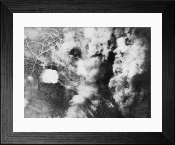 Framed Print : Over 3000 tons of high explosives and incendiary bombs were dropped on the industrial Framed Print : Over 3000 tons of high explosives and incendiary bombs were dropped on the industrial