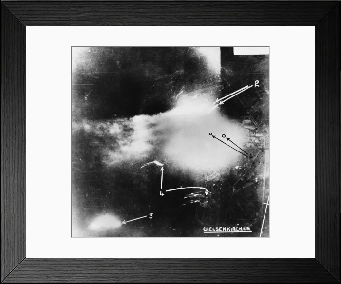 Framed Print : Photograph taken during the early stages of the raid on the Chemical Plant Framed Print : Photograph taken during the early stages of the raid on the Chemical Plant
