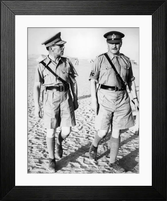 Framed Print : King George of Greece on the parade ground with Major-General B. C. Freyberg, V. C Framed Print : King George of Greece on the parade ground with Major-General B. C. Freyberg, V. C