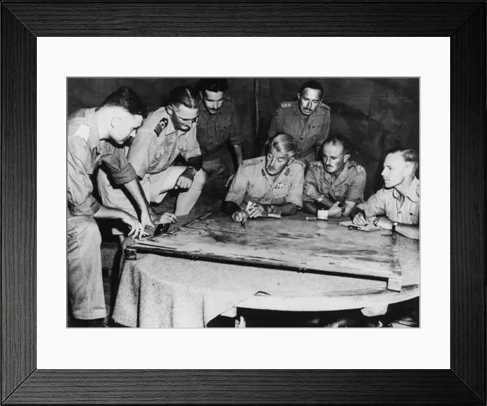 Framed Print : Major General C. E. N. Lomax plans an amphibious operation