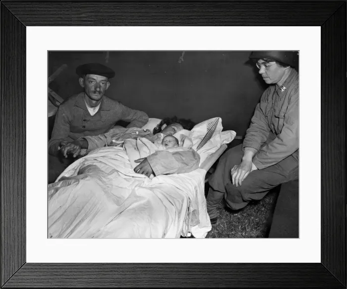 Framed Print : Believed to be the first French baby born in American hospital in Cherbourg Peninsula Framed Print : Believed to be the first French baby born in American hospital in Cherbourg Peninsula