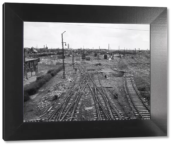 The rail tracks at Hamm, Germany. This stretch of railway was a regular target for
