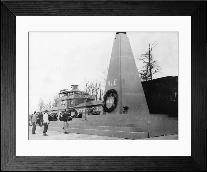 Framed Print : Memorial service for murdered victims of Buchenwald, Germany. April 1945 Framed Print : Memorial service for murdered victims of Buchenwald, Germany. April 1945