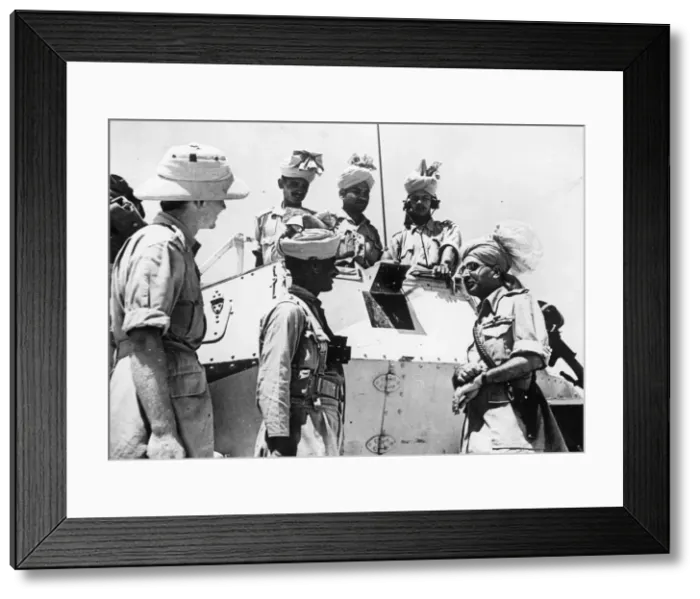 Framed Print : Punjab Premier visits Indian troops in Western desert. Lieutenant Colonel the Hon Framed Print : Punjab Premier visits Indian troops in Western desert. Lieutenant Colonel the Hon