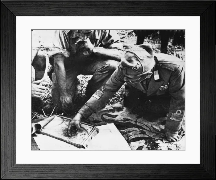 Framed Print : Italian Colonel gives information on enemy dispositions near Nicastro Framed Print : Italian Colonel gives information on enemy dispositions near Nicastro