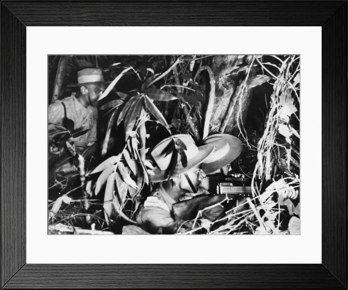 Framed Print : Men of the Tripura Rifles prepare and ambush after sixth month campaign against Framed Print : Men of the Tripura Rifles prepare and ambush after sixth month campaign against