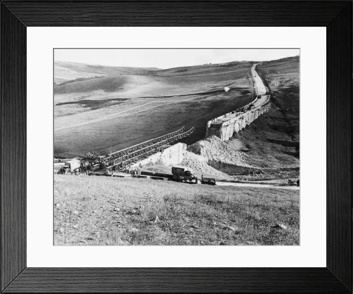 Framed Print : The Bailey bridge is a type of portable, pre-fabricated, truss bridge