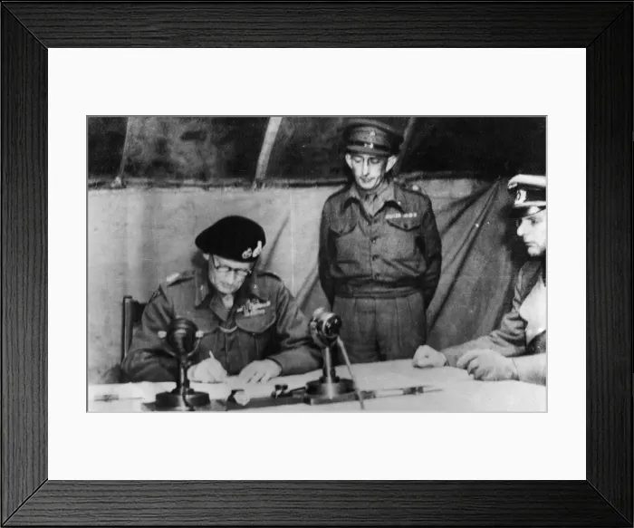 Framed Print : In an ordinary Army tent on the Luneburg Heath in Lower Saxony, Germany Framed Print : In an ordinary Army tent on the Luneburg Heath in Lower Saxony, Germany