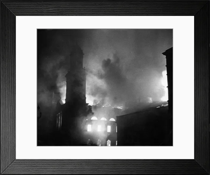 Framed Print : Fires in Ebury Street, London. 8th December 1940 Framed Print : Fires in Ebury Street, London. 8th December 1940