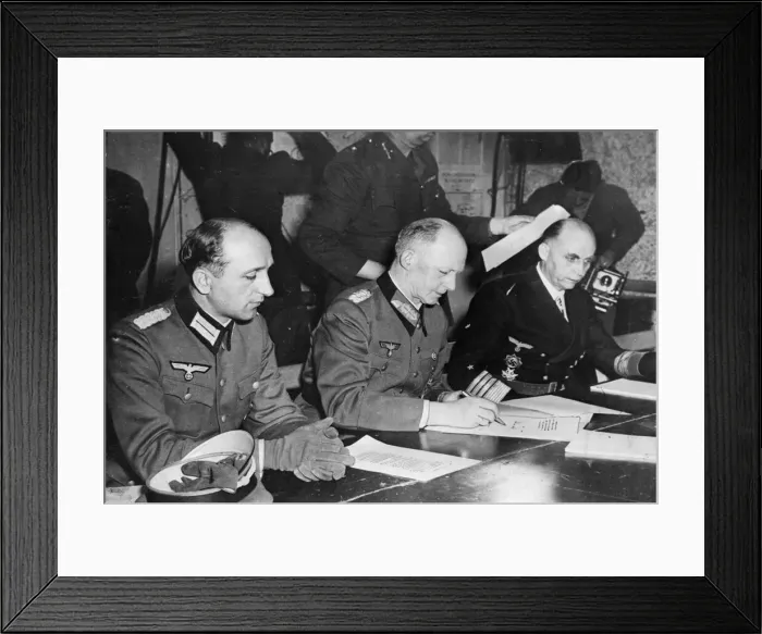Framed Print : An earlier version of the text of the German Instrument of Surrender Framed Print : An earlier version of the text of the German Instrument of Surrender