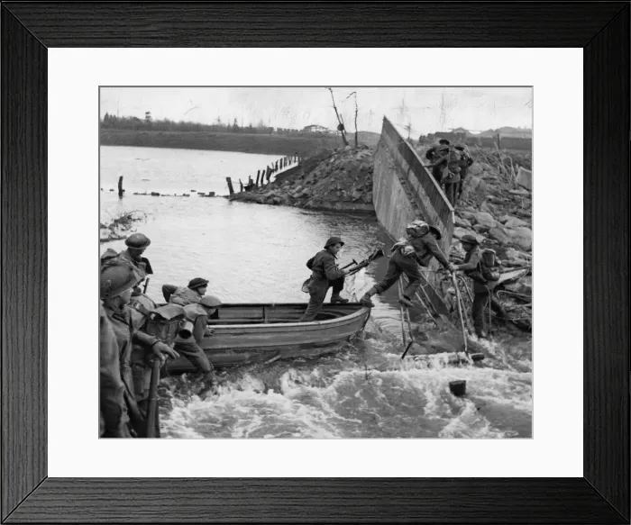 Framed Print : British troops fighting their way south eastward between the Ms Framed Print : British troops fighting their way south eastward between the Ms