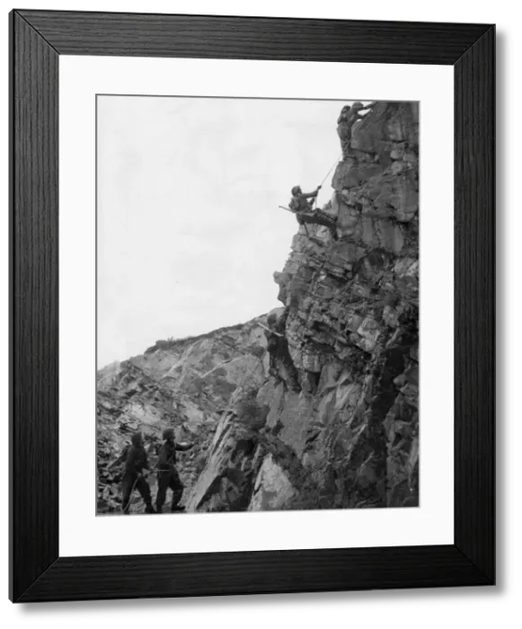 Framed Print : Britaish army invasion training exercises in operation. Issued: August 1942 Framed Print : Britaish army invasion training exercises in operation. Issued: August 1942