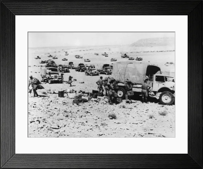 Framed Print : British & Allied Troops, Western Desert campaign, the Desert War Framed Print : British & Allied Troops, Western Desert campaign, the Desert War