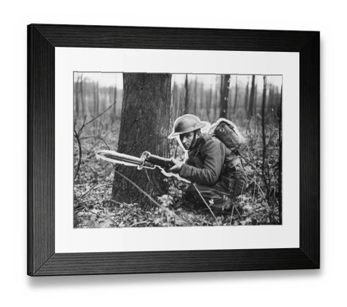 Framed Print : The Sherwood Foresters. A series f pictures taken with the Sherwood Foresters now