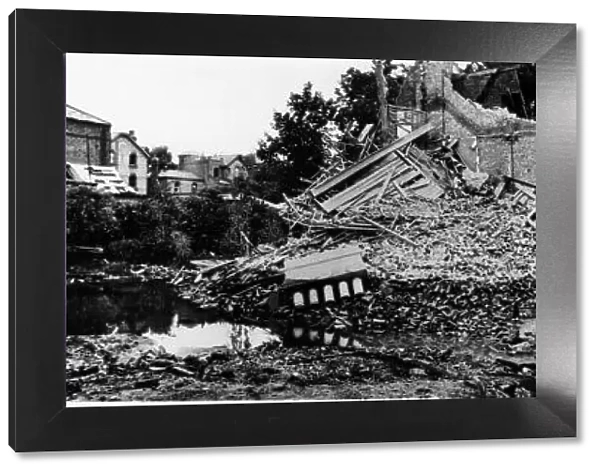 Extent of bomb damage caused by robot bomb at Petherton Road, Canonbury, London