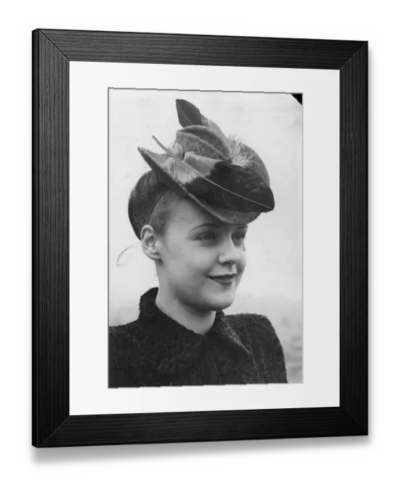 Framed Print : Hat - possibly be designer Adele. Picture taken 18th June 1941 Framed Print : Hat - possibly be designer Adele. Picture taken 18th June 1941