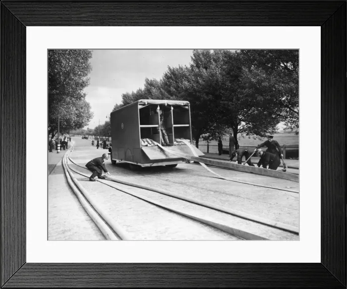 Framed Print : Competition Steel Piping V Rubber lined hose at Hackney Marshes Framed Print : Competition Steel Piping V Rubber lined hose at Hackney Marshes