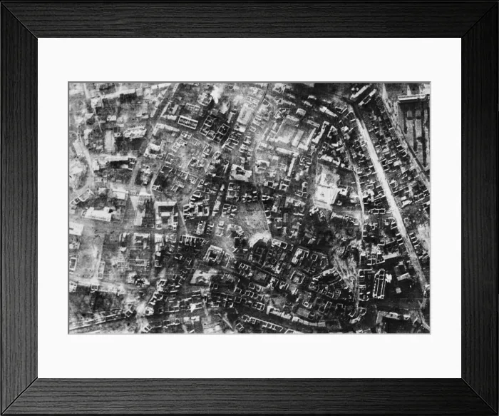 Framed Print : Damage to Krupp works, Essen. R. A. F. Bomber Command on the night of 5th June 1943