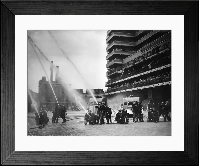 Framed Print : National Fire Service Drill at Regional Headquarters in Lambeth, South London Framed Print : National Fire Service Drill at Regional Headquarters in Lambeth, South London