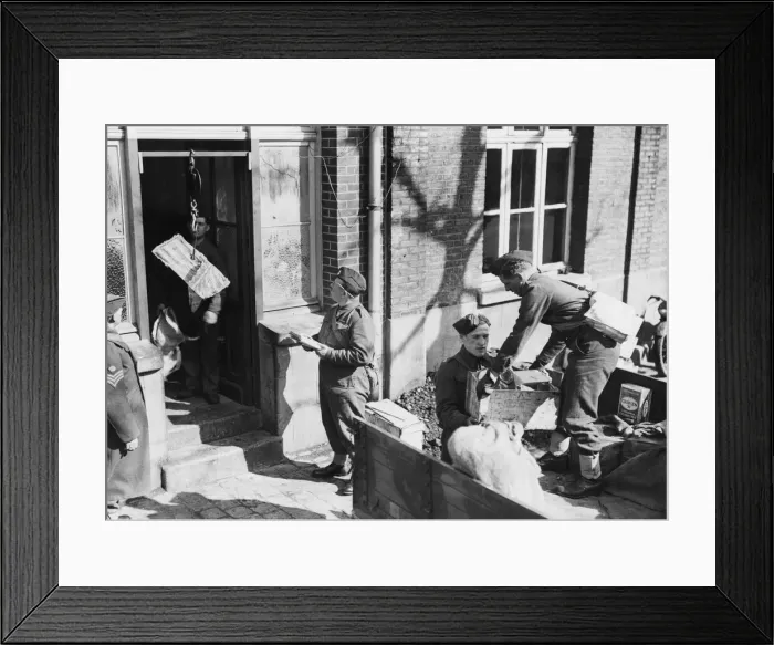 Framed Print : The Battalion of the Royal Northumberland Fusiliers. This series depicts the day in Framed Print : The Battalion of the Royal Northumberland Fusiliers. This series depicts the day in