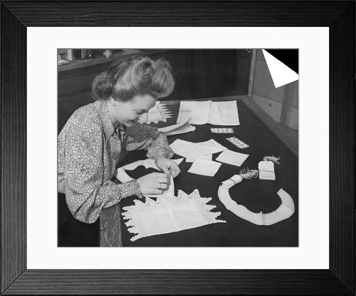Framed Print : 10 articles made from one mans shirt. Picture taken 6th December 1943 Framed Print : 10 articles made from one mans shirt. Picture taken 6th December 1943