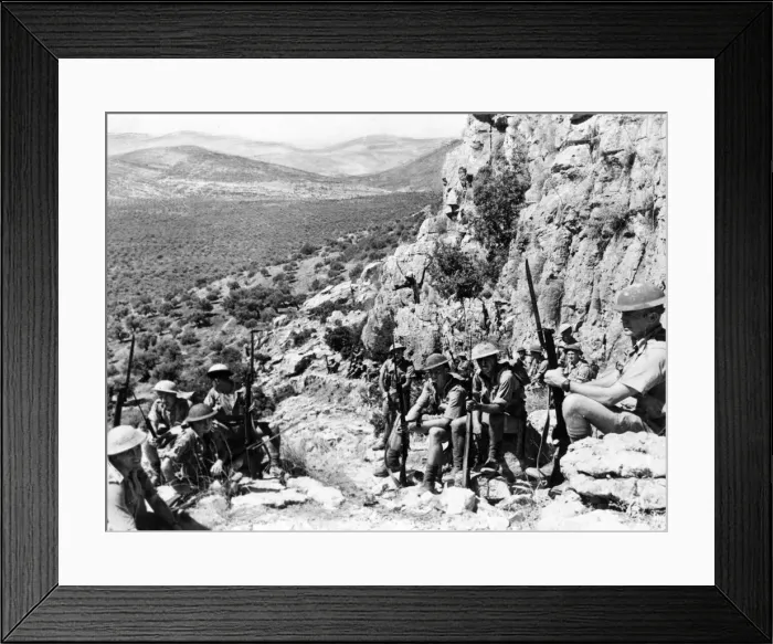 Framed Print : Soldiers of the Imperial Australian Force operating in the hill country of the Syria Framed Print : Soldiers of the Imperial Australian Force operating in the hill country of the Syria