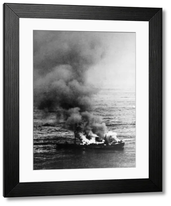 Framed Print : Intercepted in the attack by aircraft of Coastal Command Framed Print : Intercepted in the attack by aircraft of Coastal Command